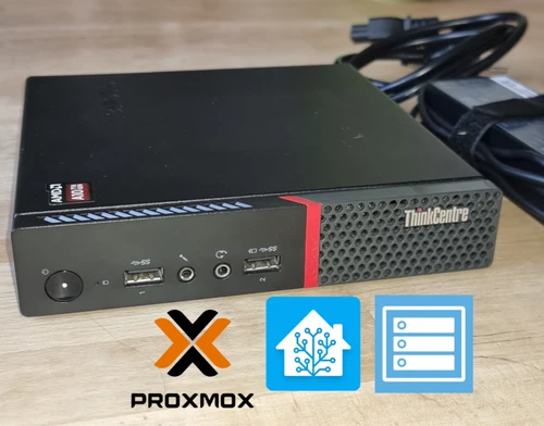 Proxmox-Multiserver: Lenovo M715q | AMD 4C  3 GHz | 12 GB RAM |  120 GB SSD