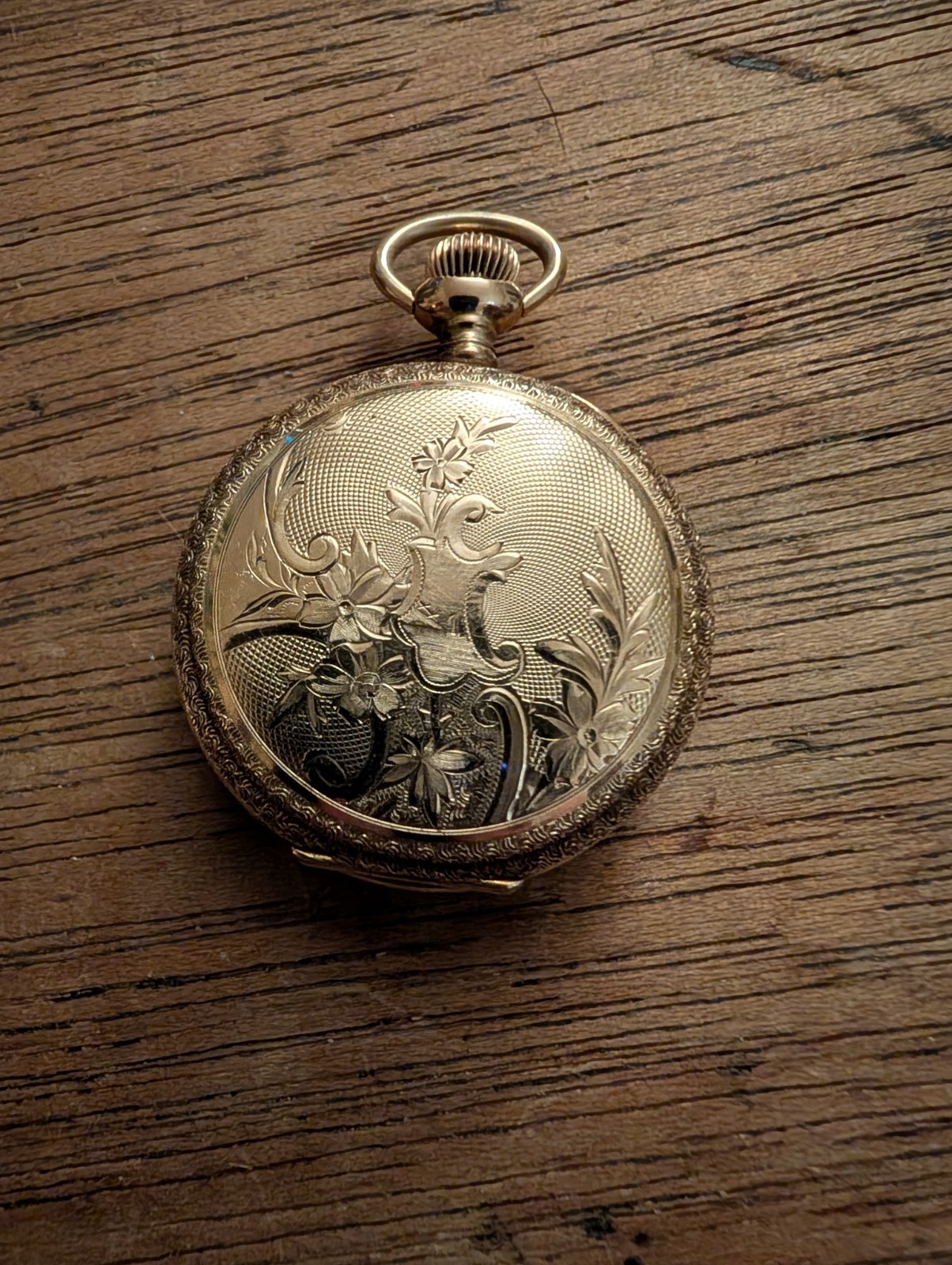 Antique Waltham Pocket Watch c.1889 Solid 14K Gold Case 7 Jewel U.S. Assay