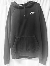 Women  s Solid Black Nike Pullover Hoodie Size XS Excellent Condition