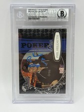 PHIL HELLMUTH SIGNED 2009 WHEELS MAIN EVENT POKER CARD WSOP - BECKETT SLABBED