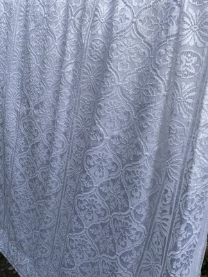 Vintage Spitzenüberzug Einzel Vorhang Polyester Waschbar UK W56  D70  (B39
