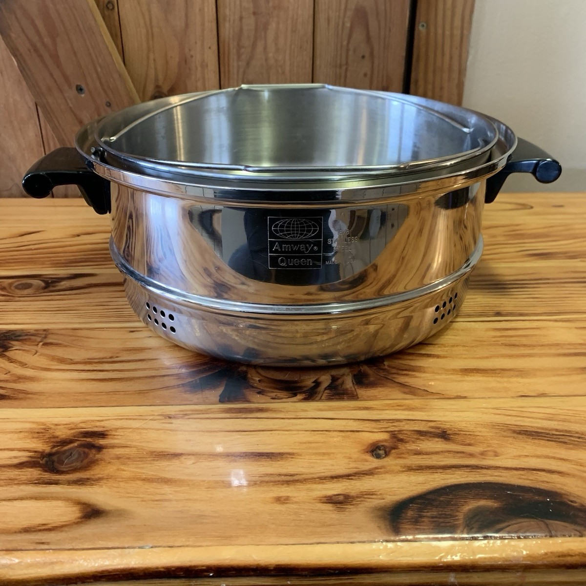Amway Queen 6 Qt Stock Pot Steamer Insert 10.5
