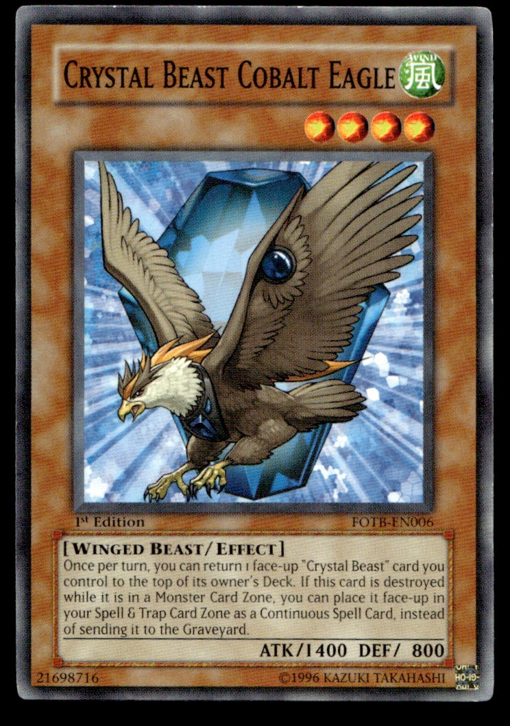 Crystal Beast Cobalt Eagle Force of the Breaker FOTB-EN006 MP YuGiOh TCG