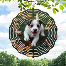 Metal Hanging Wind Spinner with Sound Wave Design - Beautiful Garden Wind 