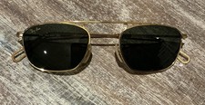 Vintage B L Ray-Ban USA W2001 Gold Frame Aviator 48mm G-15 Lens Sunglasses Mint