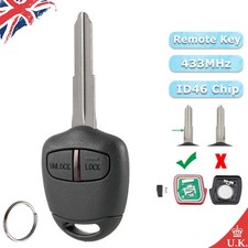 Fit For Mitsubishi L200 Shogun Triton 2006+ 433MHz Remote Key Fob 2 Button