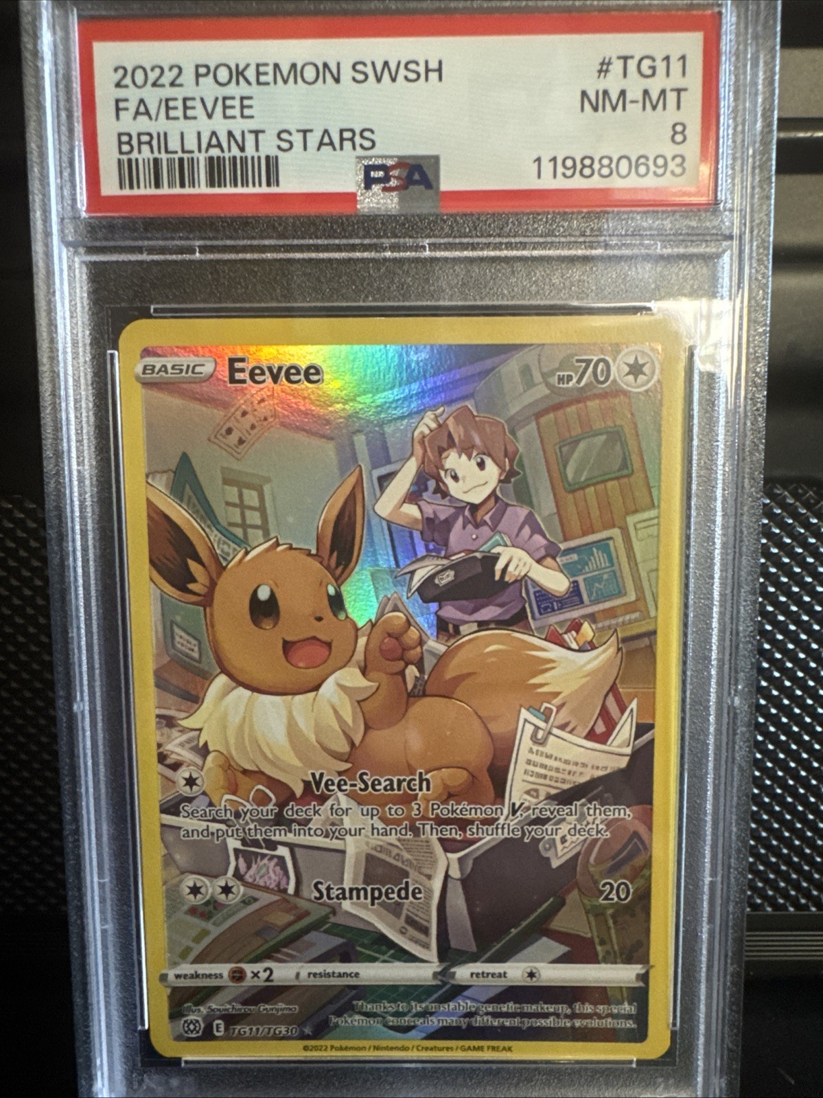 eevee pokemon card value 2022 Eevee HP60 2022 Collectible Reverse Holo Pokemon Go Trading Card No. 054/078