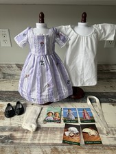 American Girl Doll FELICITY Travel Gown MEET Outfit Complete w Shoes Ribbon Card