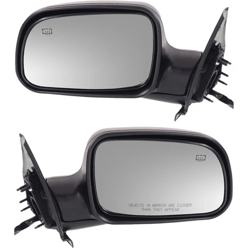 Set Of 2 Mirror Power For 2001-2004 Jeep Grand Cherokee Heated Textured Black