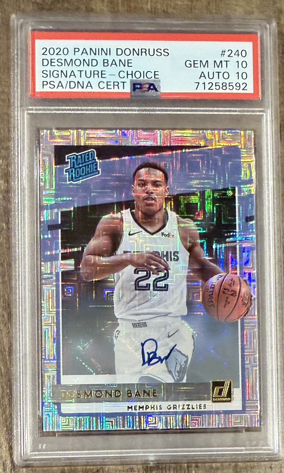 2020 DONRUSS DESMOND BANE AUTO PSA 10 RC💎SIGNATURE CHOICE ROOKIE📈Magic🏆RC view 2