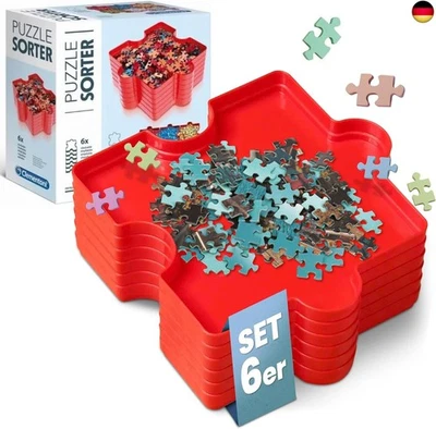 BESUCHE DEN CLEMENTONI-STORE Clementoni Puzzle-Sortierer - 6X stapelbare Sortierhilfe Schalen für