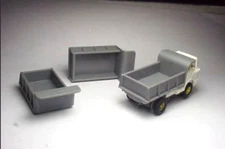 AURORA THUNDERJET DUMP TRUCK BED IN GRAY . INJECTION MOLDED PLASTIC