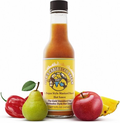 Dirty Dicks Caribbean Dream Hot Sauce 5 Fl Oz - Barbados-Style Mustard-Based ...