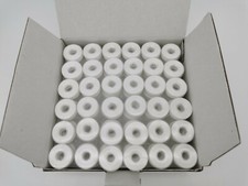 Prewound Bobbins, Size L,Brother SA155,144pcs Plastic Sided, 40S/2, White Color