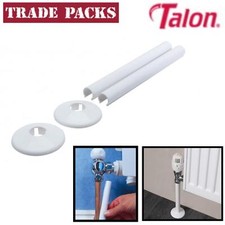 Talon Snappit 15mm Radiator pipe covers + collars 2 pk