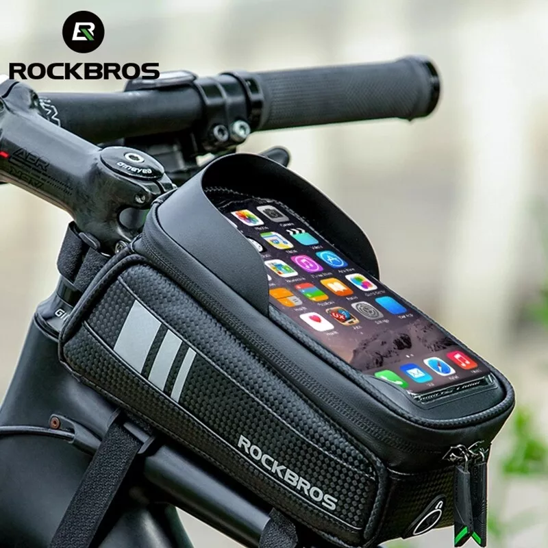 Rockbros Bike Frame Bag for Touch Screen Purse Waterproof 6.5inch