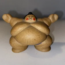 Japanese Sumo Shikiri Wrestler Doll Figure Ceramic Vntg