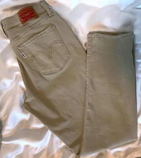 Levi’s Women’s 721 High Rise Skinny Jeans Brown Size 27 Stretch Denim Mid Waist