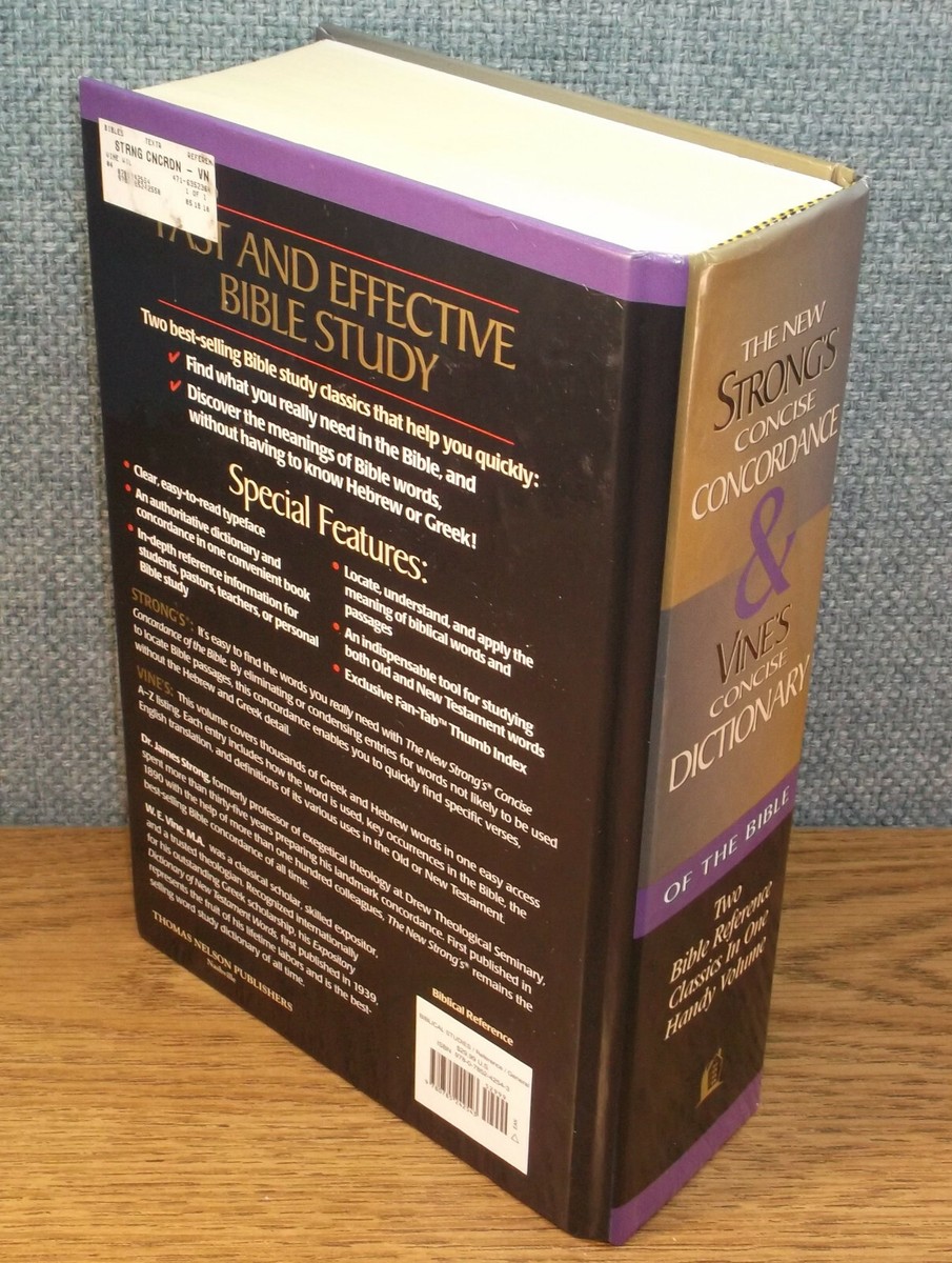 THE NEW STRONG&rsquo;S &amp; VINE&rsquo;S Concise Concordance Dictionary of the 