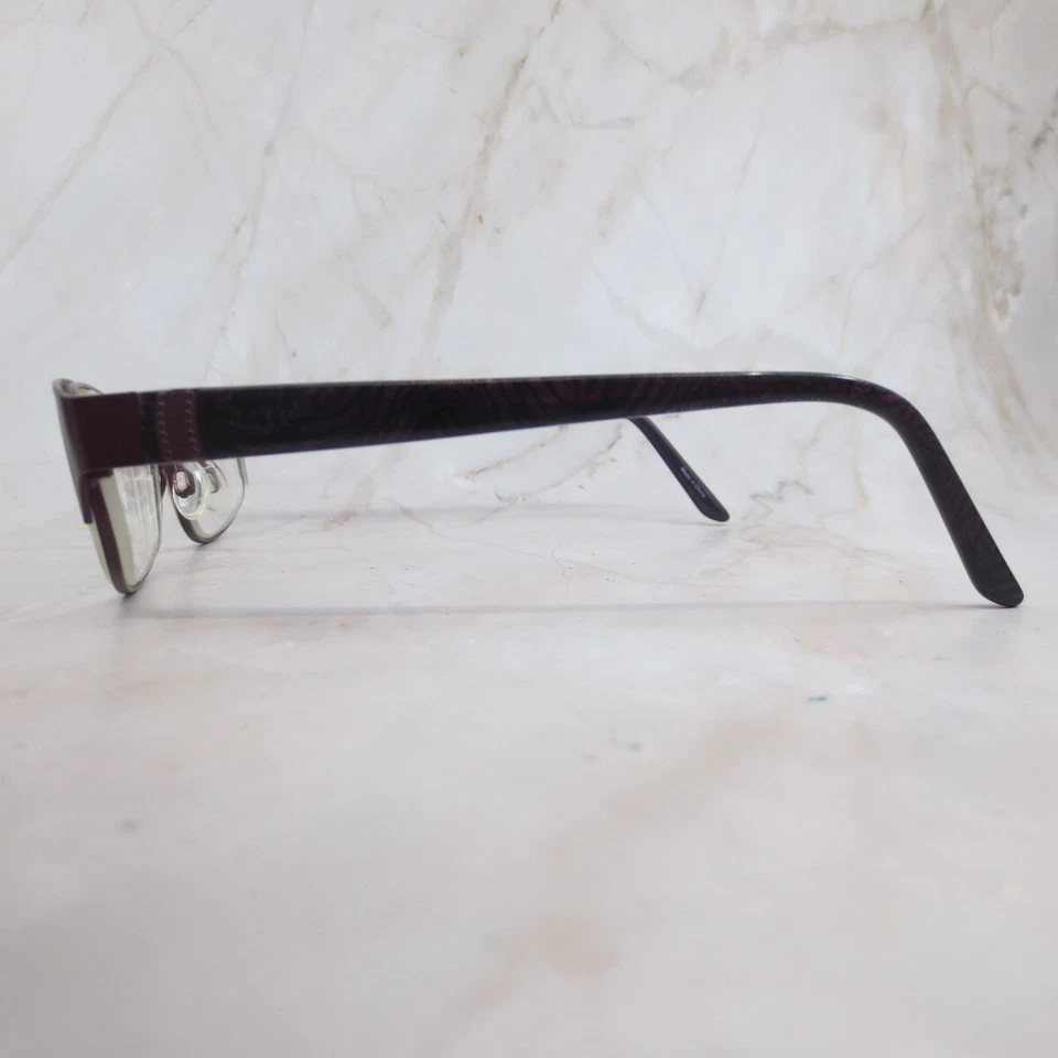 Marco de gafas Elle EL13381 para mujer rectangular de metal púrpura borde completo 52-16-135 Foto 3 de 4