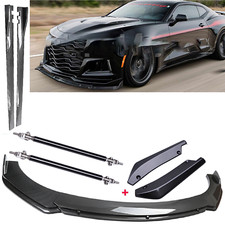 Carbon Fiber Front Bumper Rear Splitter Spoiler Side Skirt For Chevy Camaro Ss
