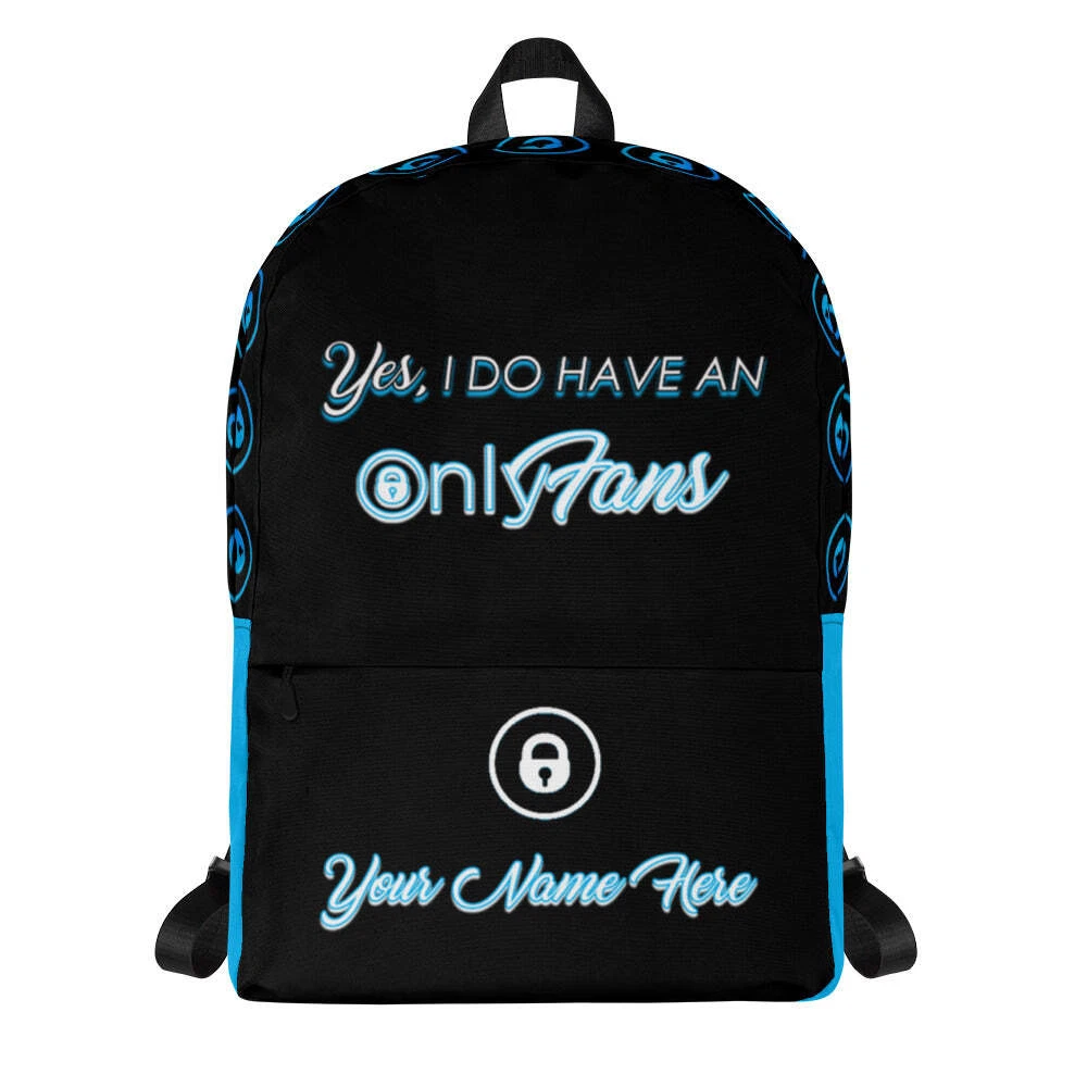 Unisex OnlyFans Custom Name Backpack black Personalize BookBag Carrybag Tiktok