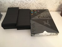 125 Blatt Colorit Tonpapier A4 Schwarz 225G - Tonkarton A4 Bastelpapier
