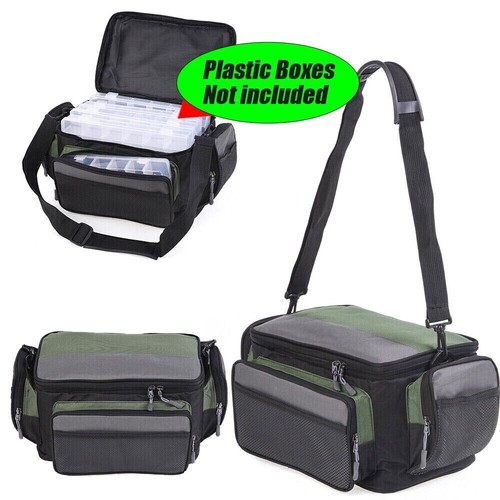 Large-Fishing Tackle Bag Waist Shoulder Waterproof Reel Lure Gear Storage Pack - Picture 6 of 8