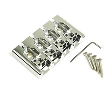 Genuine Hipshot A Style 4 String Bass Bridge Aluminum, Chrome 0.750 spacing