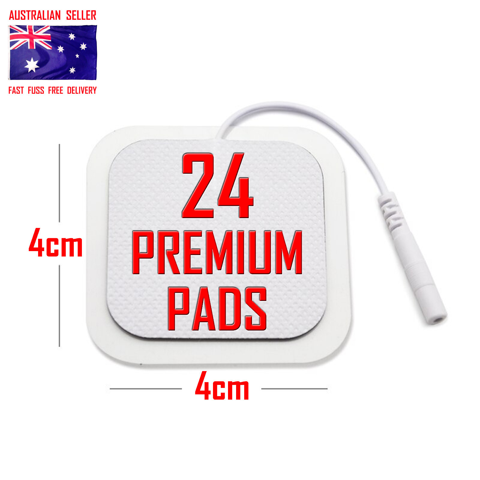 Dr Ho's compatible TENS ELECTRODE PADS 4cm x 4cm x 24 PREMIUM PADS ⭐⭐
