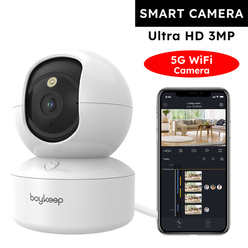 2K Security Cameras Baby Pet Monitor Camera 2.4G/5G WiFi Smart Home Wired Cam-image