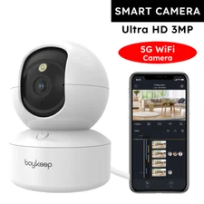 2K Security Cameras Baby Pet Monitor Camera 2.4G/5G WiFi Smart Home Wired Cam