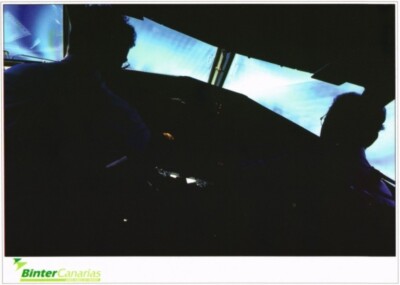 Airline issue postcard - Binter Canarias ATR-72 cockpit