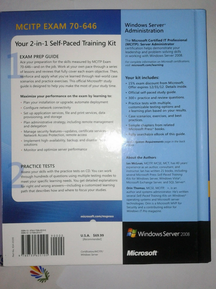 MCITP Self-Paced Training Kit (Exam 70-646): Windows Server Administration 2008 - Imagen 4 de 4