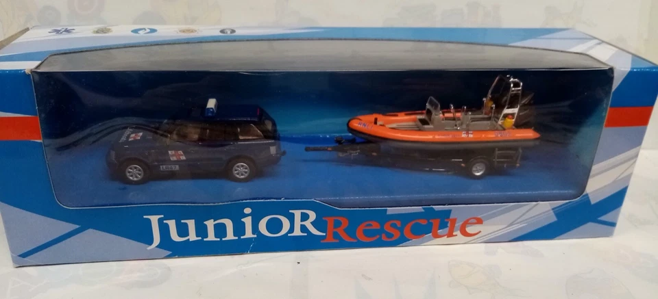 CARARAMA 1/72 - SET JUNIOR RESCUE RANGE ROVER  + GOMMONE  - Immagine 2 di 2