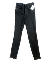 We The Free By Free People Women  s High Rise Skinny Frayed Hem Jeans 26 NEW
