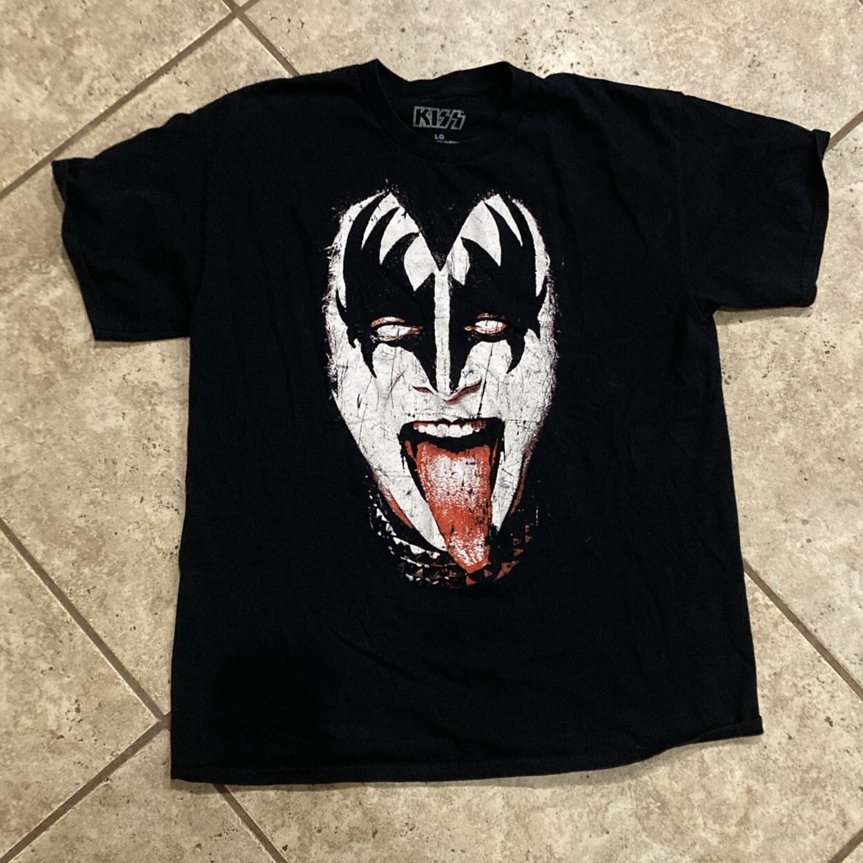Rock Band Kiss Gene Simmons T-Shirt Black Large