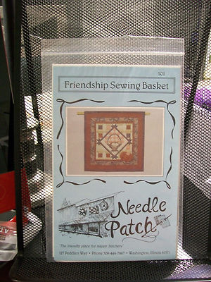 FRIENDSHIP SEWING BASKET NEEDLE PATCH QUILTING PATTERN SEWING #101 WALLHANGING
