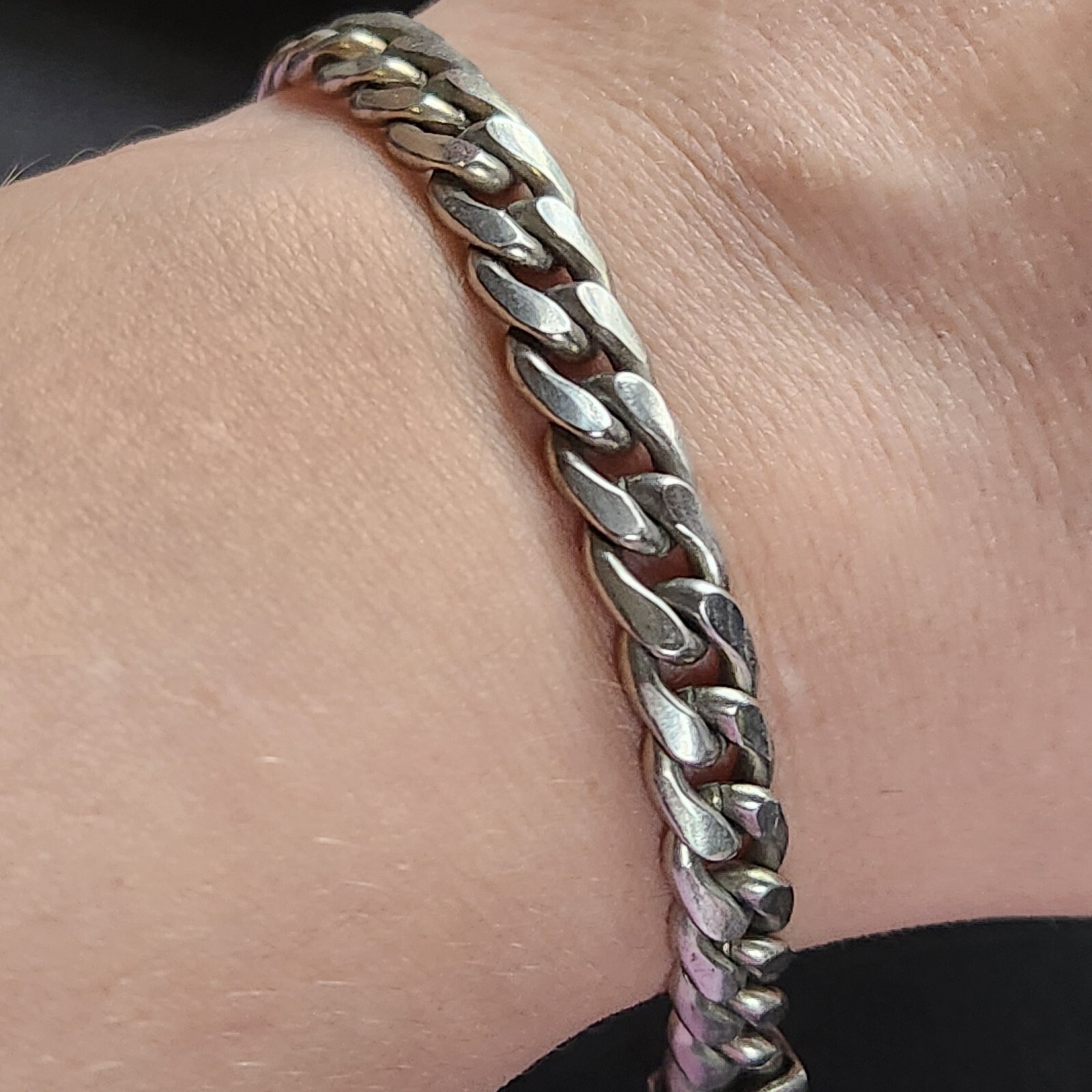 Solid Sterling Silver Toggle Bracelet - image 5