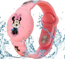 Compatible for AirTag Kids Bracelet, Cute Kid Air Tag Wristband Pink mini