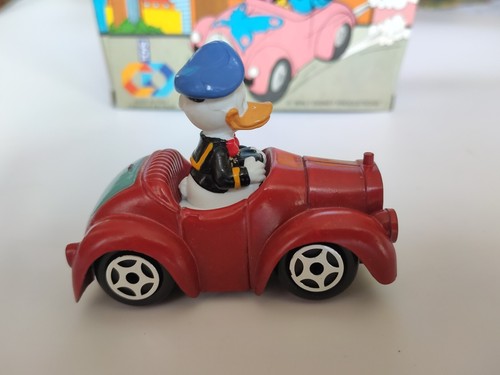 Vintage Disney Die Cast Donald Duck 1983 ESCI All Heroe in Car NEW - Picture 16 of 24