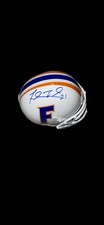 FRED TAYLOR SIGNED FLORIDA GATORS WHITE MINI HELMET RARE UF BECKETT RB 2