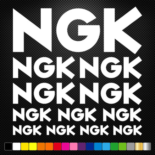 FITS 12x NGK Vinyl Stickers Sheet Motorcycle Sponsors Auto Tuning Quality - Picture 1 of 1