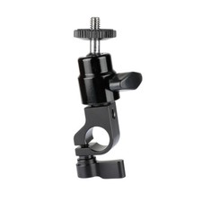 1/4"-20 Mini Ball Head with Single 15mm Rod Clamp Connector for Camera Monitor