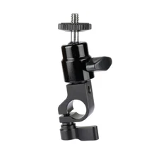 1/4"-20 Mini Ball Head with Single 15mm Rod Clamp Connector for Camera Monitor