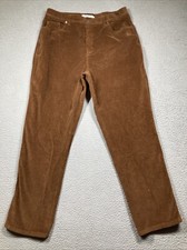 Bill Blass Jeanswear Women's Brown Corduroy Stretch Pants 16 Classic Heritage