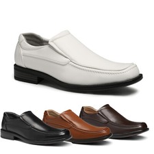 Men's Square Toe Dress Loafers Shoes Casual Formal Work Shoes Brown Size 6.5-15