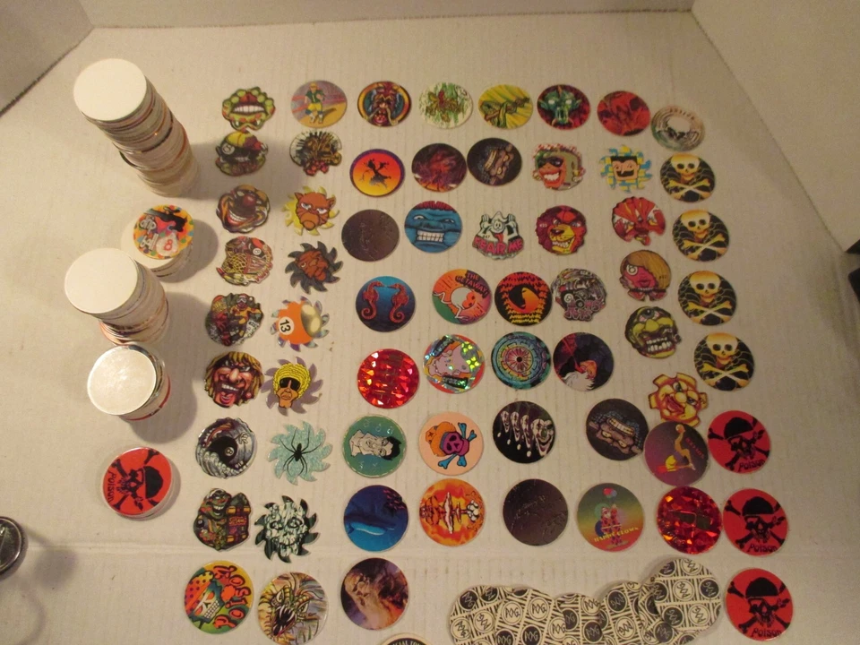 Lote mixto de cartón POGS pokemon/pog años 90 el juego ver fotos 100+ Foto 2 de 4