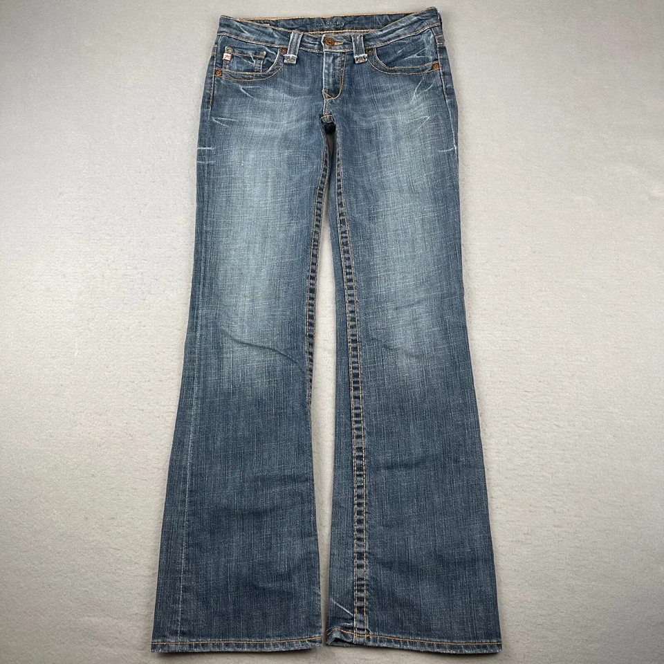 Vintage Big Star Jeans Womens 27 Blue Casey Bootcut Hipsters Made in USA Y2K - Image 2 of 4