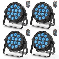 4PCS 80W Par Light 4in1 RGBW 14 LED Stage Effect Light Remote Control Flat Light
